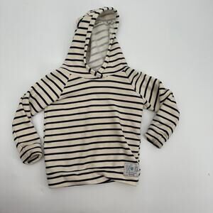 PURL LAMB Striped Hooded Sweatshirt // 3-4T